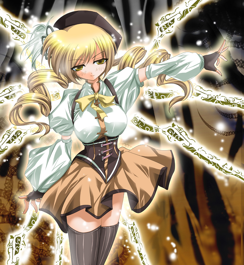 tomoe mami (mahou shoujo madoka magica) drawn by shinooka_itsuya