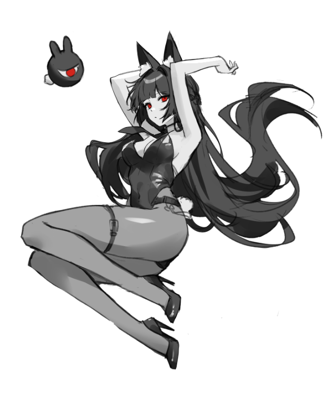 hoshimi miyabi and tailless (zenless zone zero) drawn by juwei