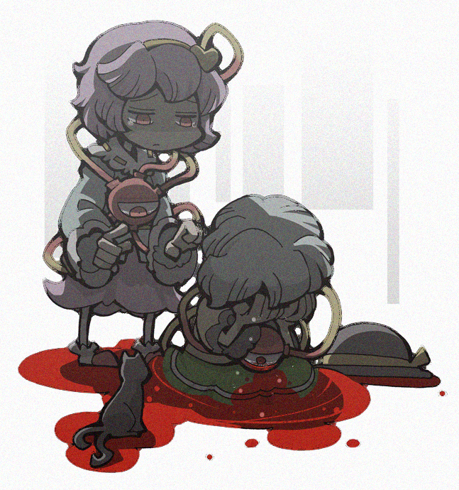 komeiji koishi, komeiji satori, and kaenbyou rin (touhou) drawn by hounori