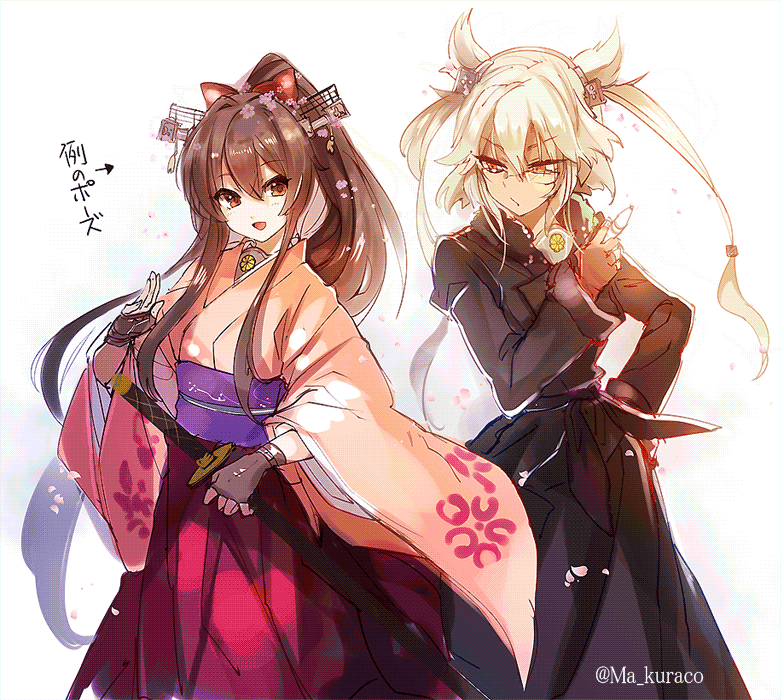 yamato, musashi, shinguuji sakura, and maria tachibana (kantai collection and 1 more) drawn by cis_(carcharias)
