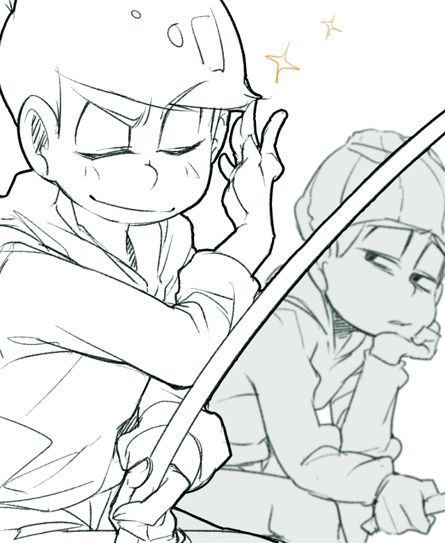matsuno karamatsu and matsuno todomatsu (osomatsu and 1 more) drawn by rian_(bdl)