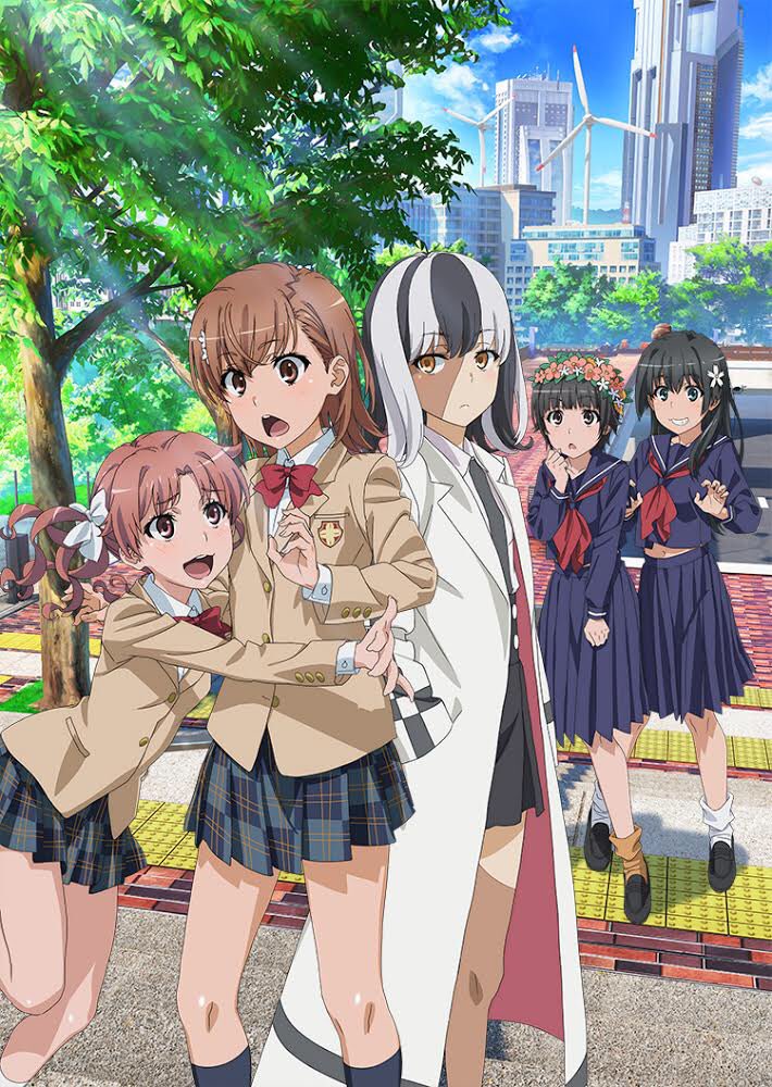 misaka mikoto, shirai kuroko, saten ruiko, uiharu kazari, and kuriba ryouko (toaru majutsu no index and 2 more) drawn by tanaka_yuuichi