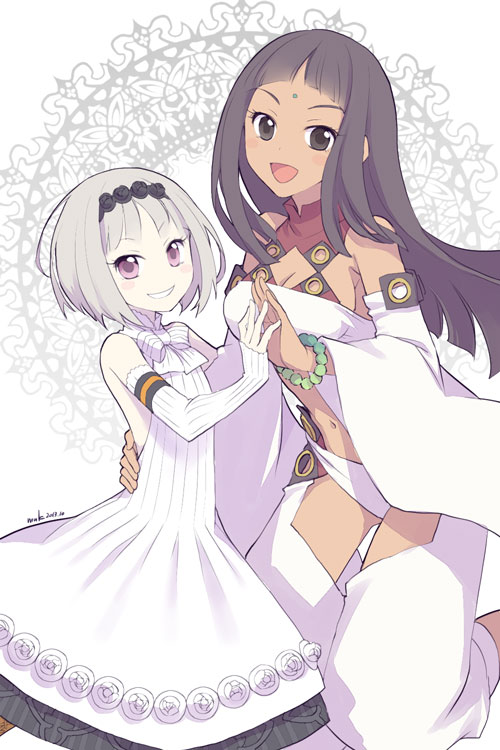 cyda afrarn and lu afrarn (summon night and 2 more) drawn by nomoc