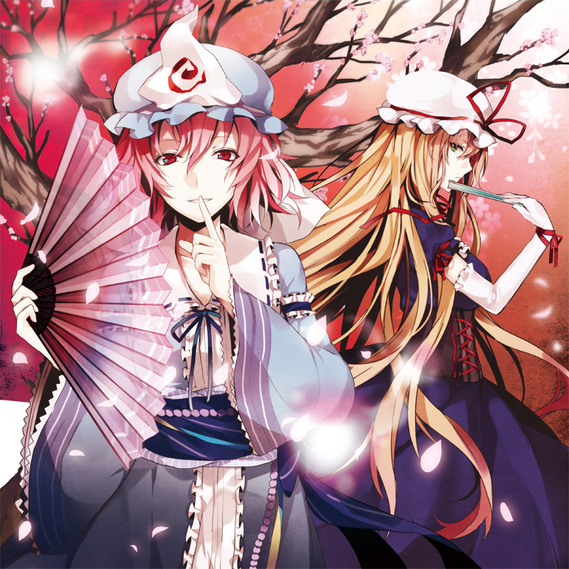 yakumo yukari and saigyouji yuyuko (touhou and 1 more) drawn by arisaka_ako