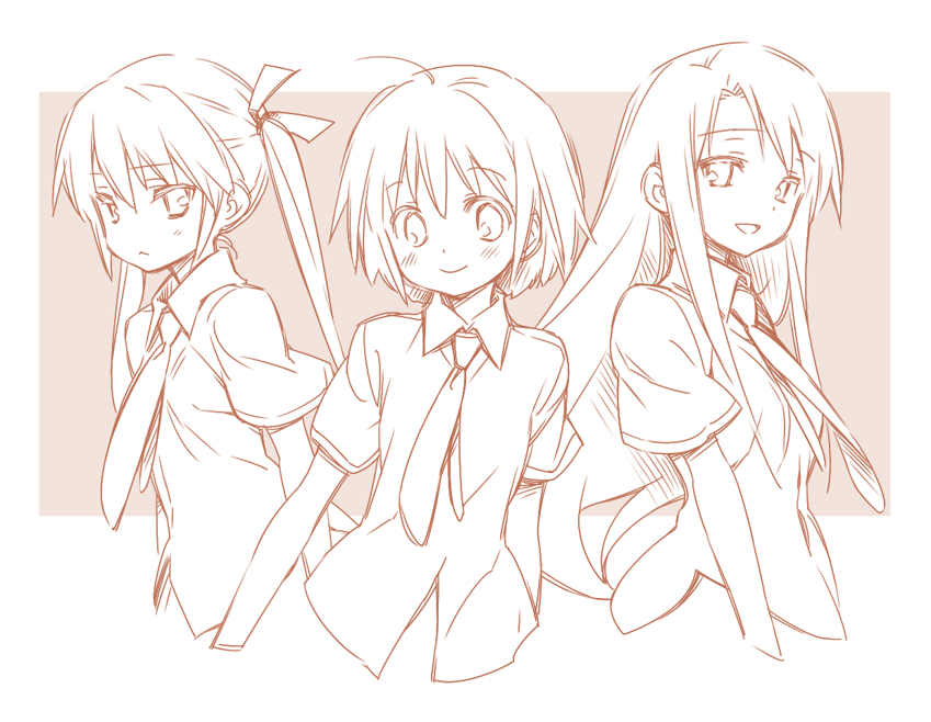 sonya, oribe yasuna, and goshiki agiri (kill me baby) drawn by gayarou