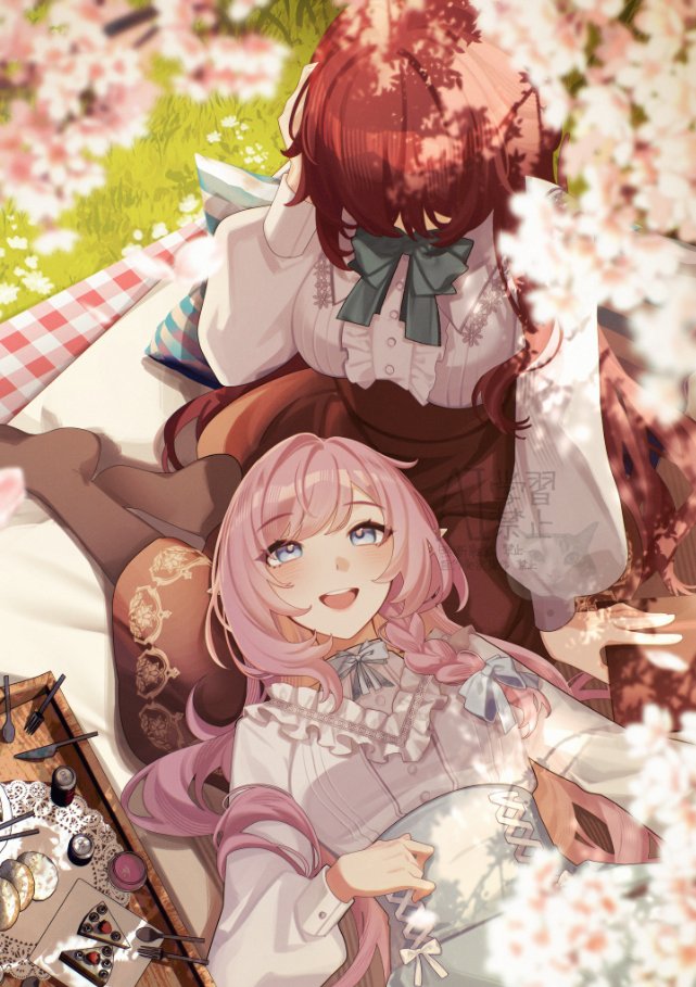 elysia and eden (honkai and 1 more) drawn by tana_(tanabio)