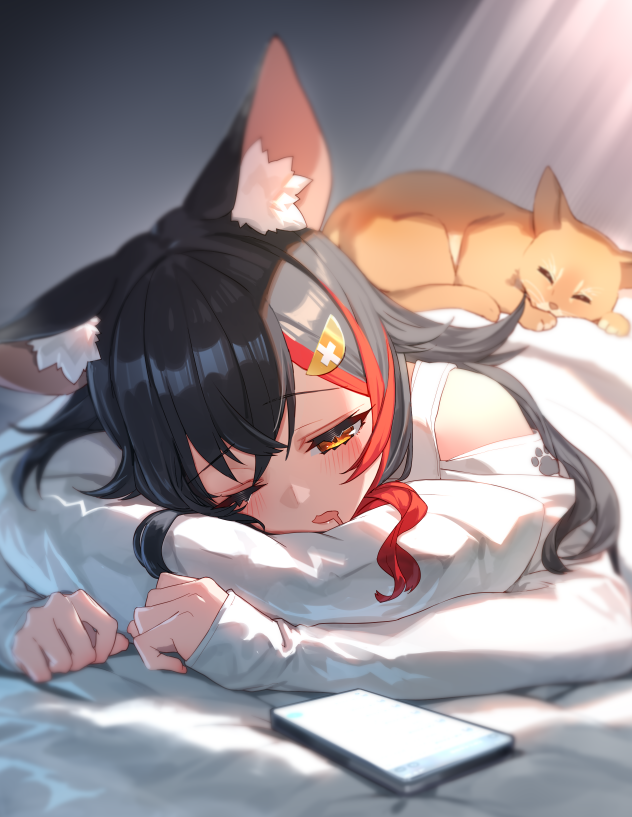 ookami mio and tawa (hololive) drawn by izumi_sai