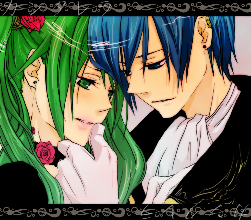 hatsune miku and kaito (vocaloid and 1 more) drawn by tsukimushi