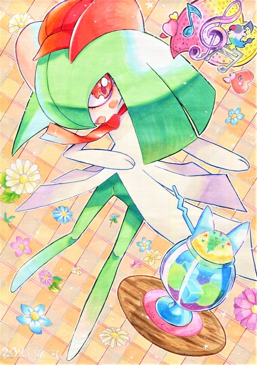 kirlia, luvdisc, and chatot (pokemon and 1 more) drawn by 19naonesto95