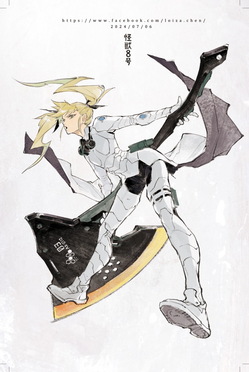 shinomiya kikoru (kaijuu no. 8) drawn by loiza