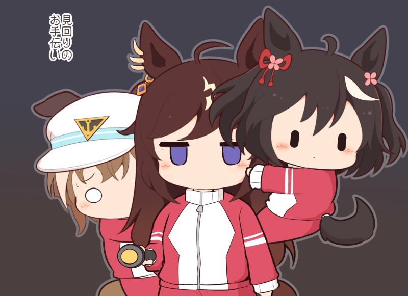 kitasan black, cheval grand, and duramente (umamusume) drawn by gomashio_(goma_feet)