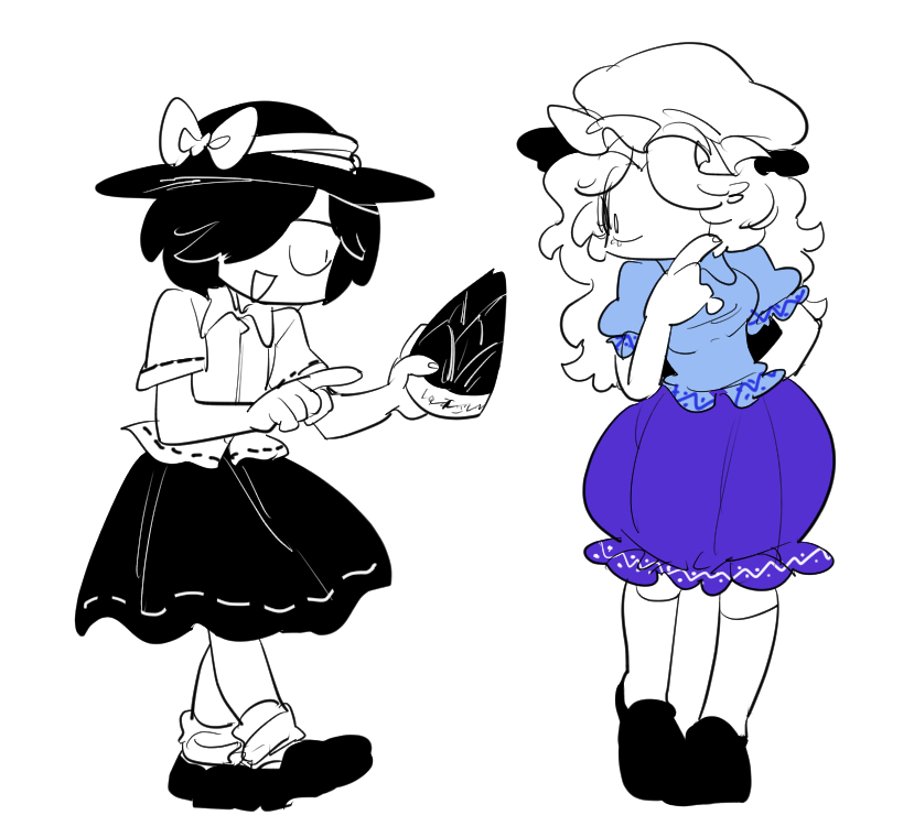usami renko and maribel hearn (touhou) drawn by furukawa_(yomawari)