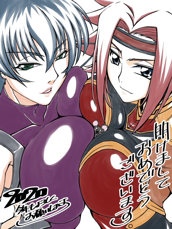 kouzuki kallen, igawa asagi, and koshimizu ami (code geass and 3 more) drawn by walwalwal32