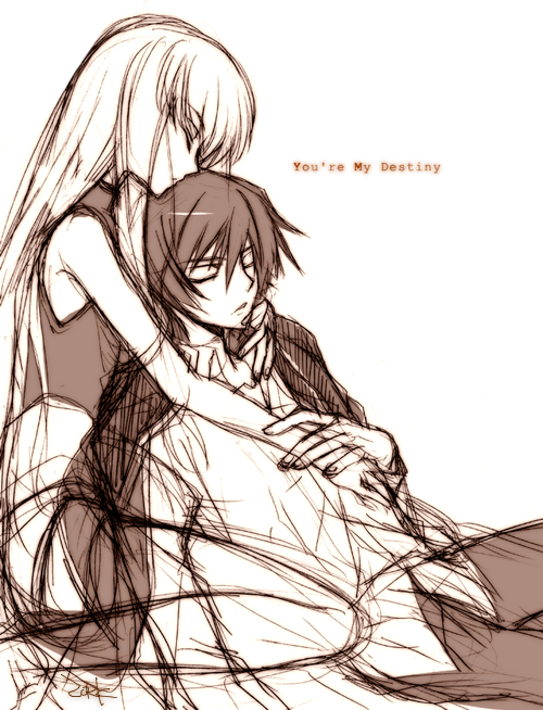 c.c. and lelouch vi britannia (code geass) drawn by creayus