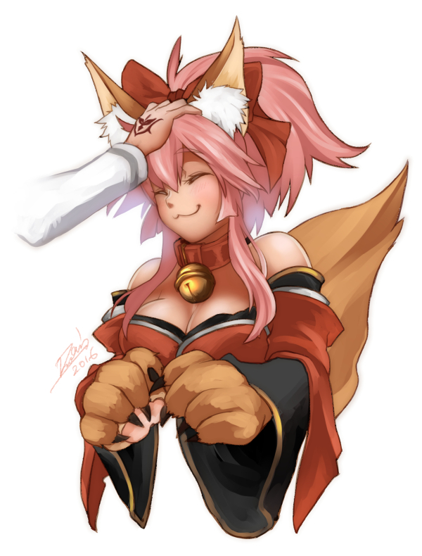 fujimaru ritsuka, tamamo, and tamamo cat (fate and 1 more) drawn by robin_(pensaki)