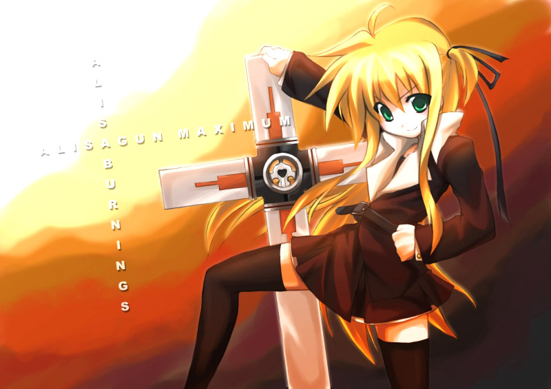 nicholas d. wolfwood and arisa bunnings (lyrical nanoha and 2 more) drawn by akanagi_youto