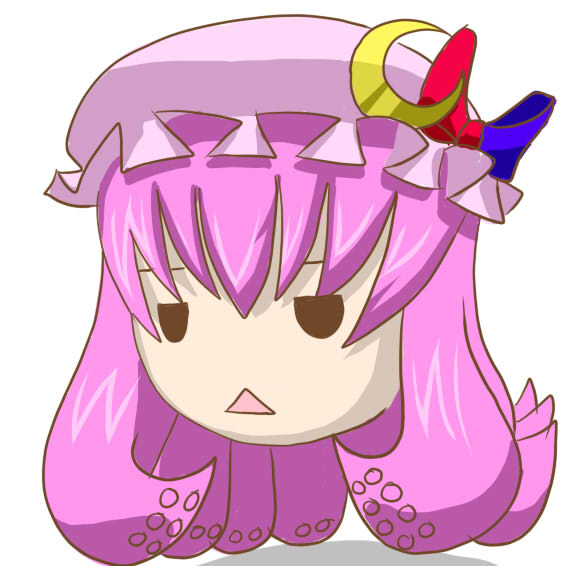 patchouli knowledge, megurine luka, and takoluka (touhou and 1 more) drawn by naru_(zx-9r)
