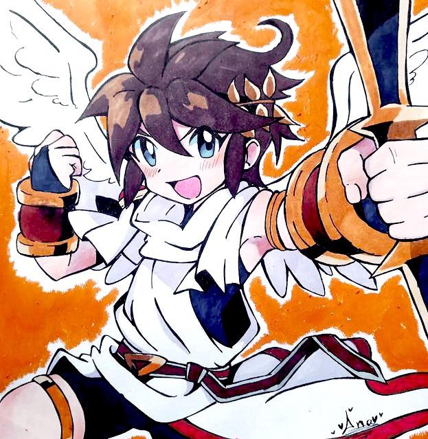pit (kid icarus and 1 more) drawn by hikarinotenshi.arts