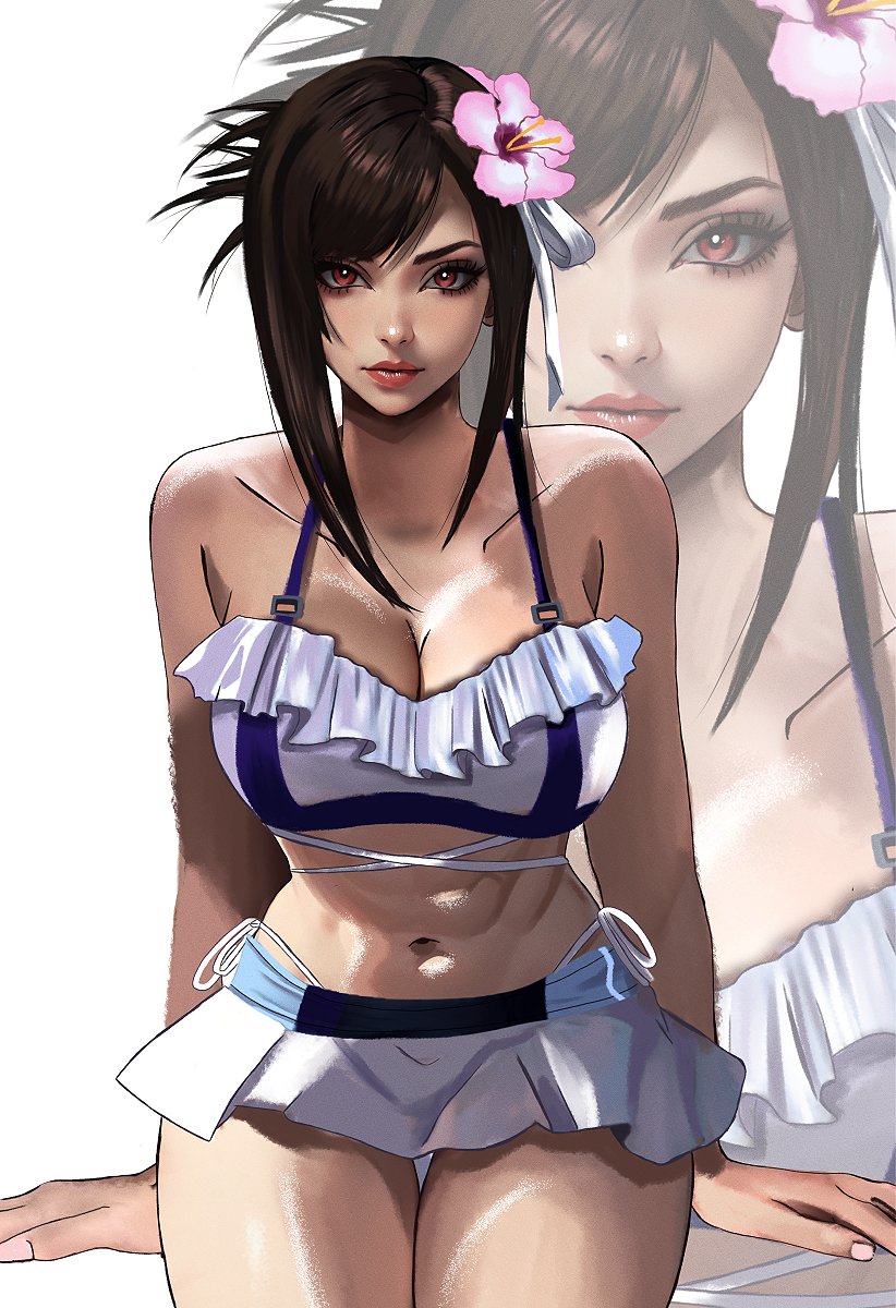 tifa lockhart (final fantasy and 3 more) drawn by kittymiya