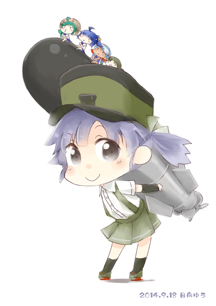 fairy, ooshio, 61cm quadruple torpedo mount, 61cm quadruple (oxygen) torpedo mount, 61cm triple torpedo mount, and 1 more (kantai collection) drawn by hinata_yuu