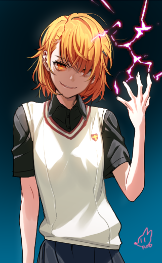 misaka mikoto (toaru majutsu no index and 2 more) drawn by rod_(rod4817)