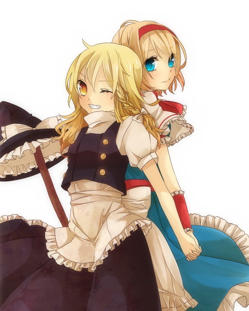 kirisame marisa and alice margatroid (touhou) drawn by tsuno_no_hito