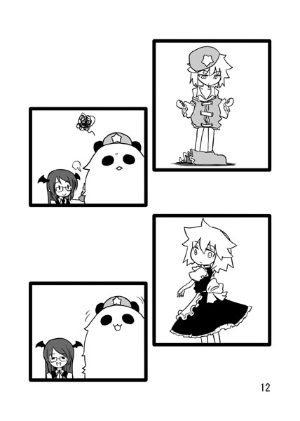 izayoi sakuya, hong meiling, koakuma, and panda meiling (touhou) drawn by seki_(red_shine)