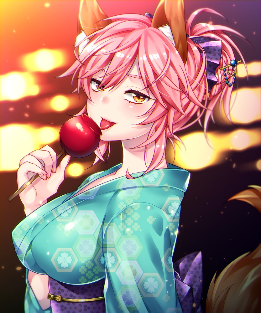 tamamo and tamamo no mae (fate and 1 more) drawn by aoi_chimaki