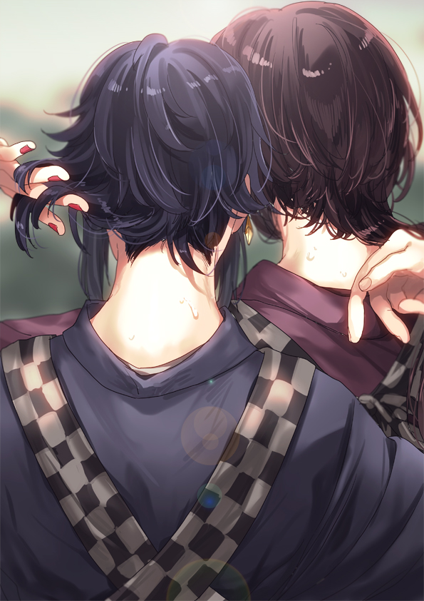 kashuu kiyomitsu and yamato-no-kami yasusada (touken ranbu) drawn by hanasaki_coa