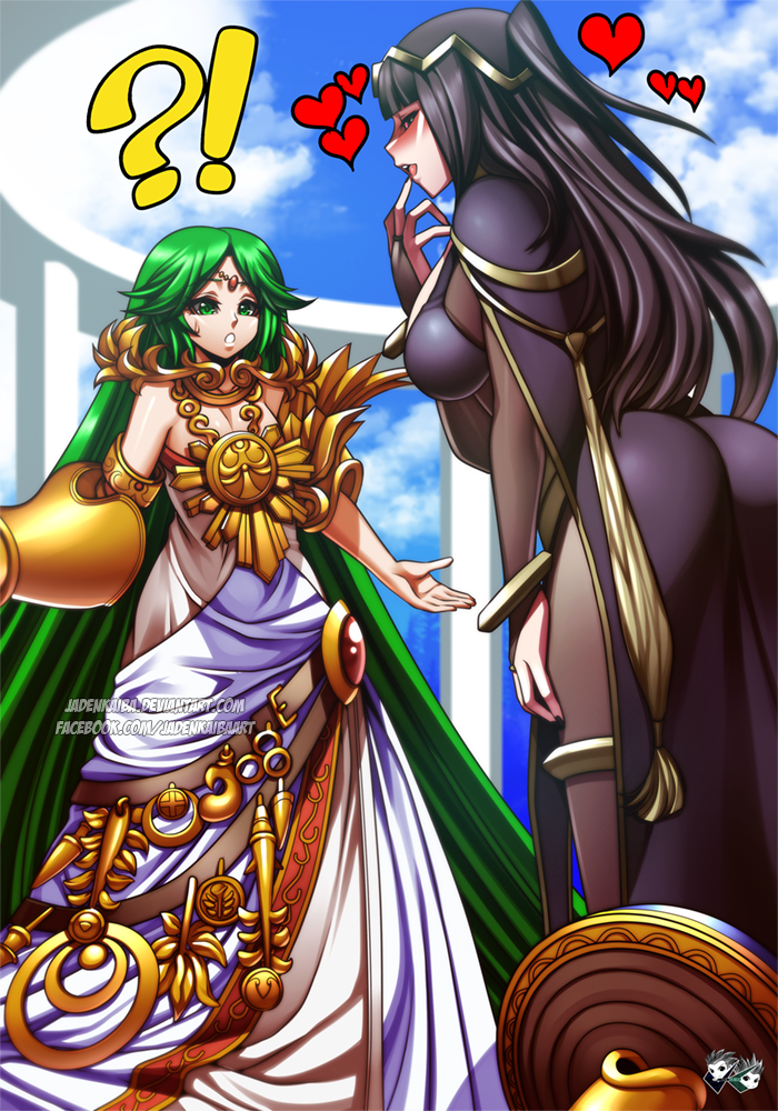 palutena and tharja (fire emblem and 4 more) drawn by jadenkaiba