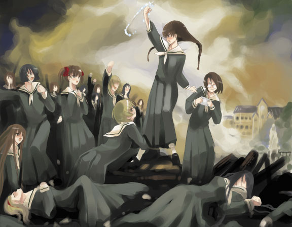 fukuzawa yumi, shimazu yoshino, hasekura rei, and takeshima tsutako (maria-sama ga miteru and 1 more)
