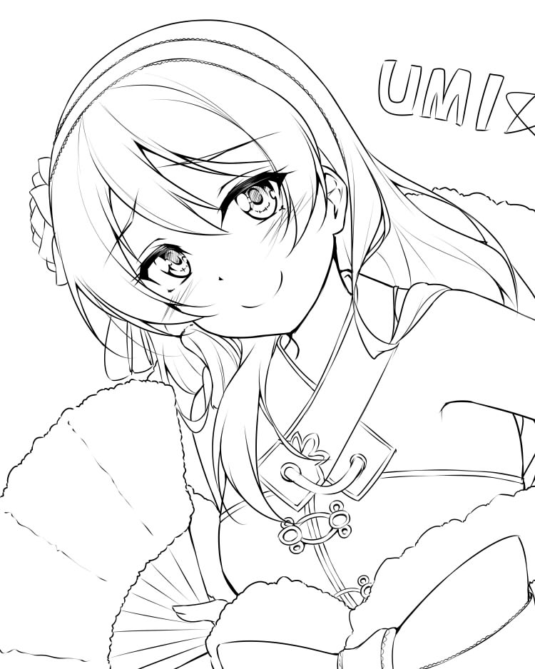 sonoda umi (love live! and 2 more) drawn by yopparai_oni