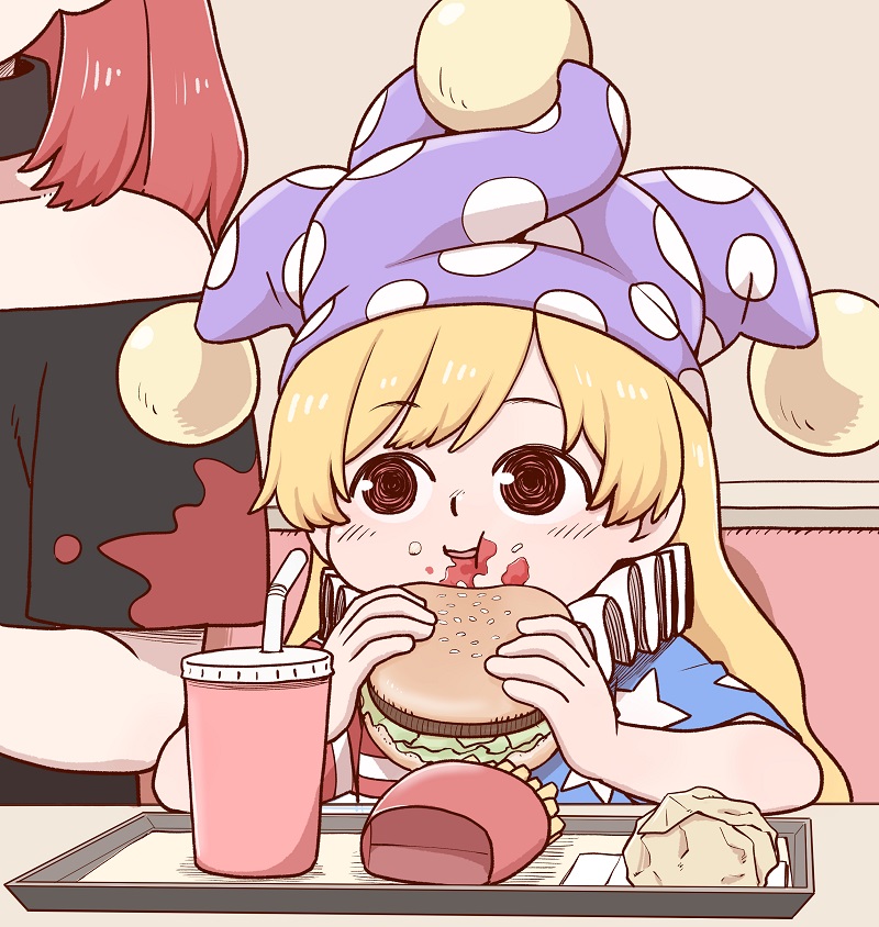 clownpiece and hecatia lapislazuli (touhou) drawn by poronegi