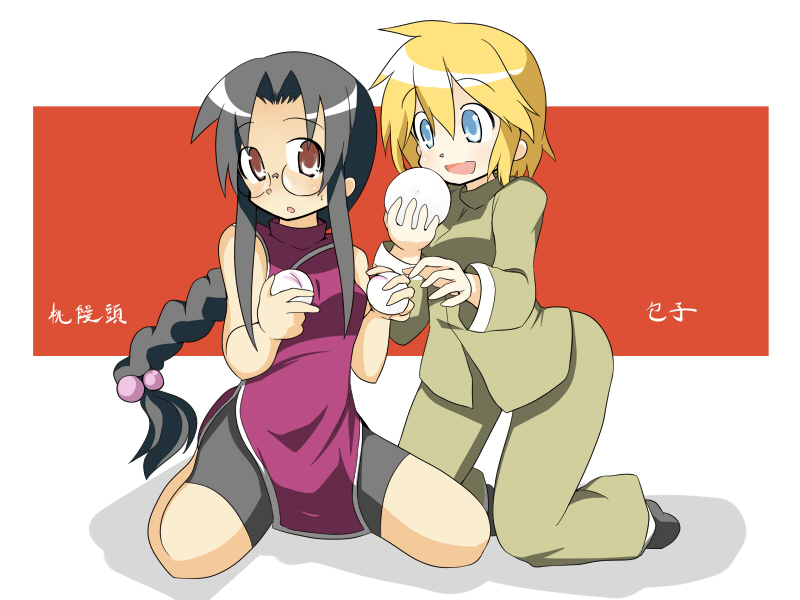 tamura hiyori and patricia martin (lucky star) drawn by shing_(sorairo_factory)
