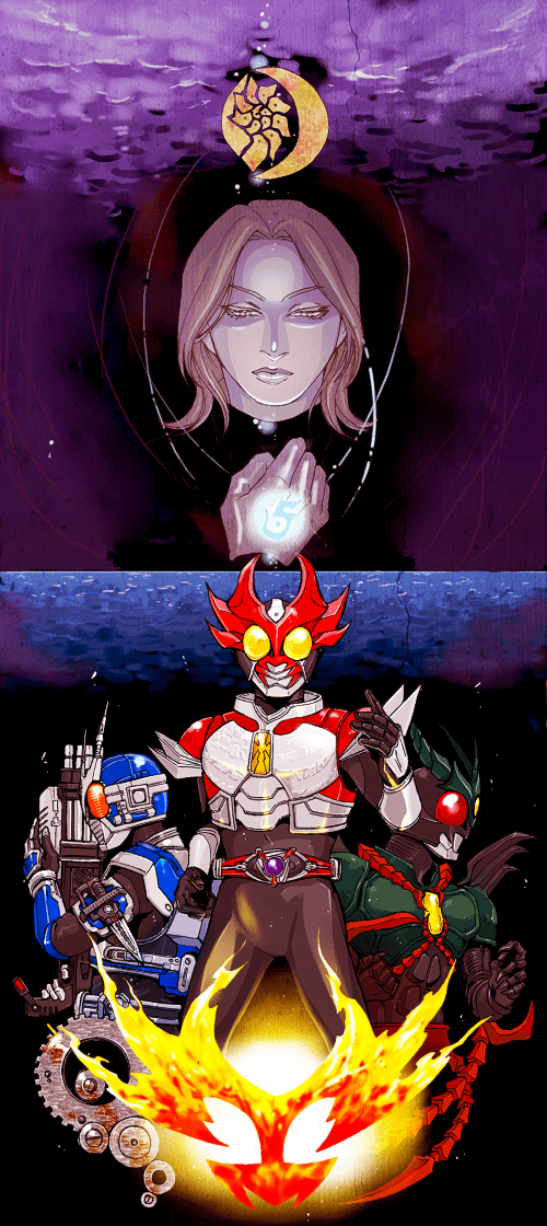 kamen rider agito, kamen rider gills, and kamen rider g3 (kamen rider and 1 more) drawn by moi_(yfvlibbl9i)
