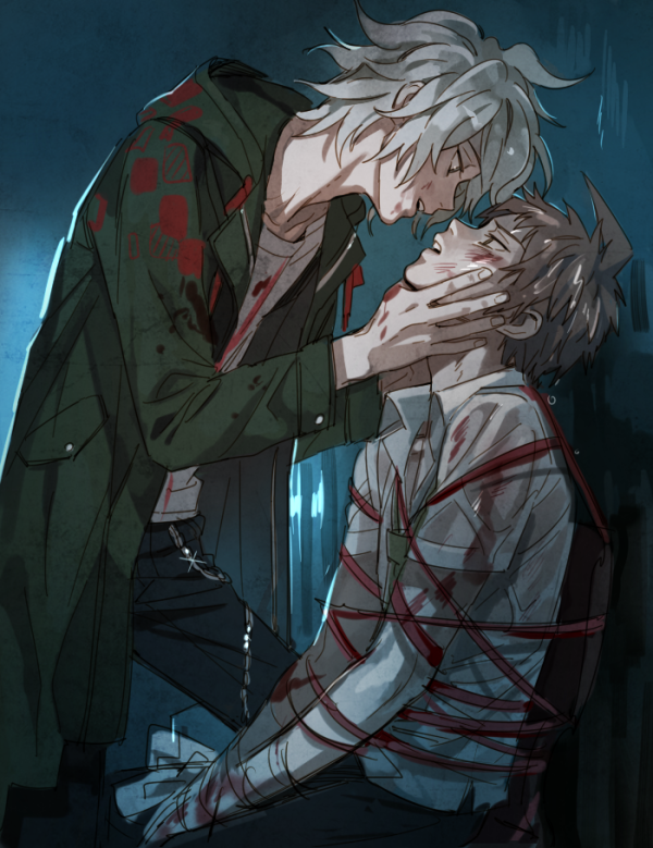 komaeda nagito and hinata hajime (danganronpa and 1 more) drawn by dg_xhs