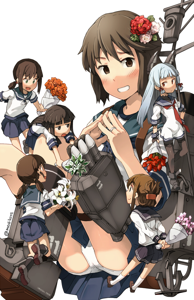 inazuma, fubuki, murakumo, hatsuyuki, miyuki, and 1 more (kantai collection) drawn by sakura_(medilore)
