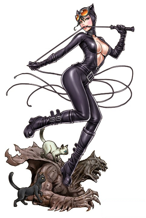 batman, catwoman, and selina kyle (dc comics and 1 more) drawn by yamashita_shun'ya