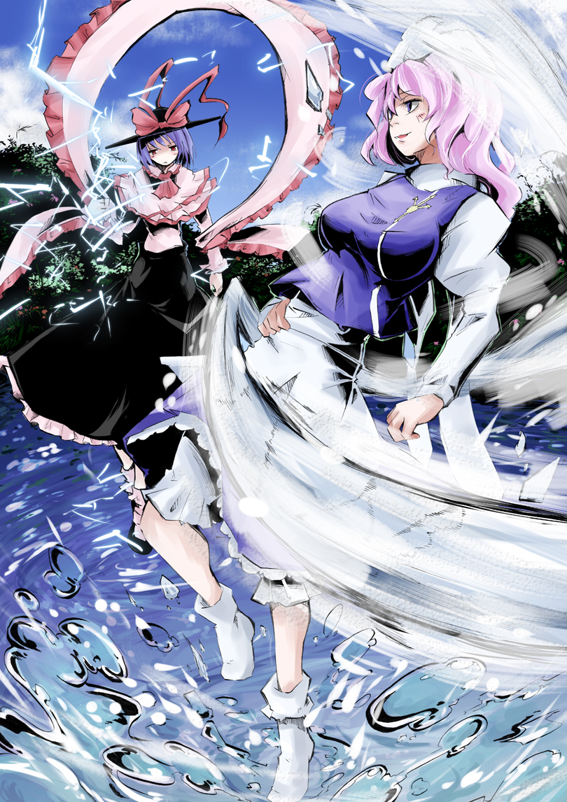 nagae iku and letty whiterock (touhou) drawn by jin'yoku-gyo
