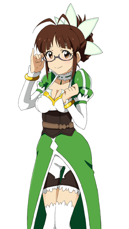 akizuki ritsuko and leafa (idolmaster and 1 more) drawn by pori88