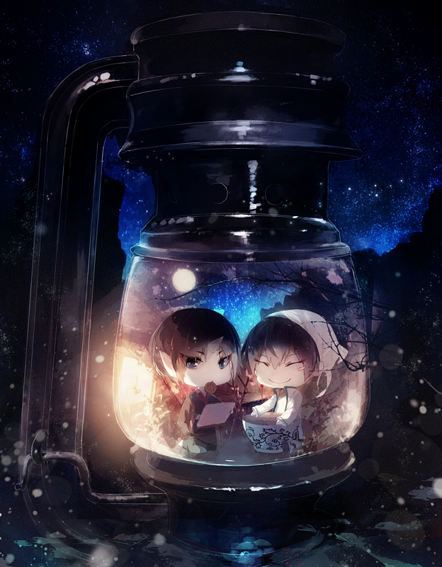 hoozuki and hakutaku (hoozuki no reitetsu) drawn by left_mouse