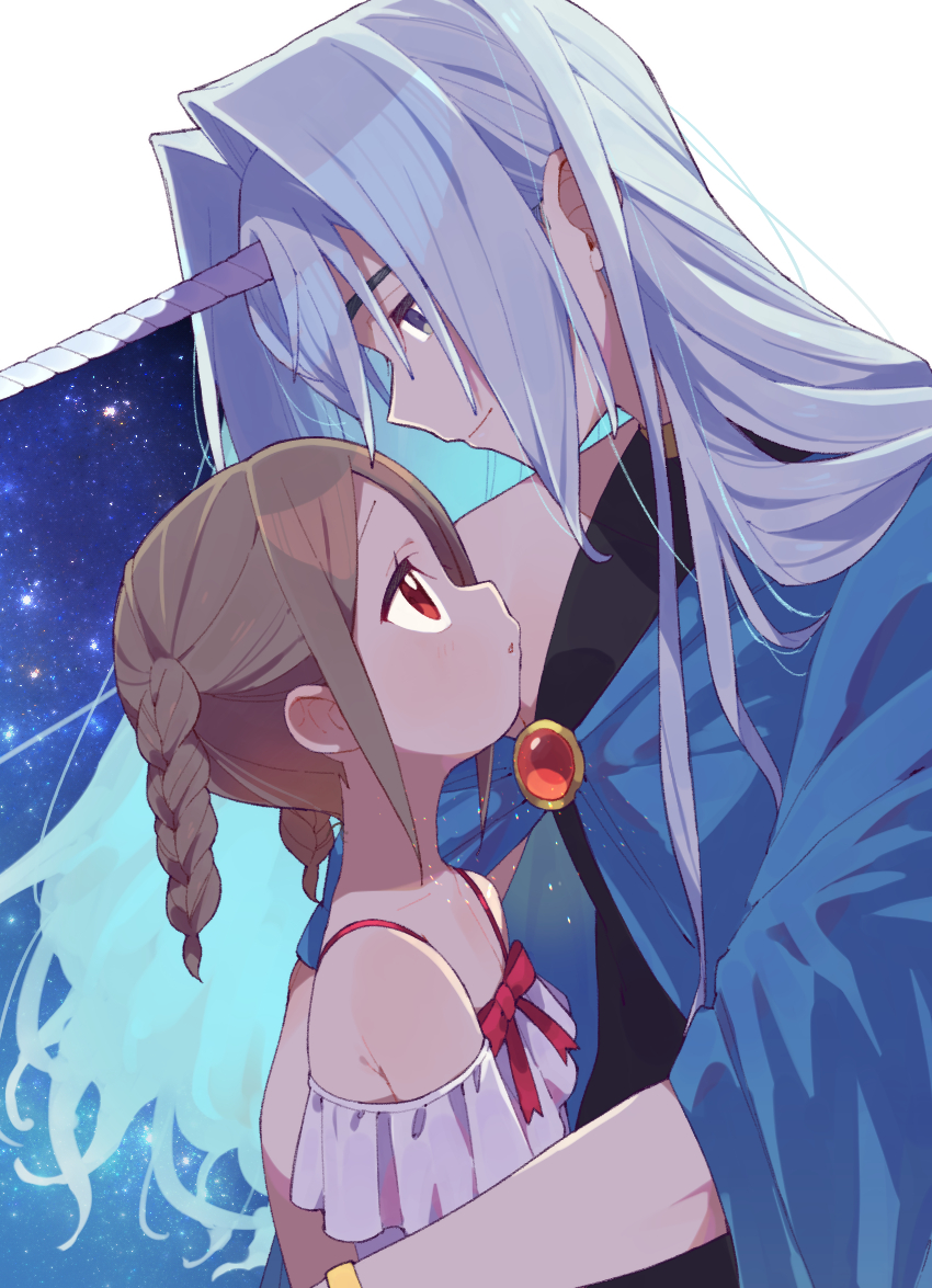 lily and unicorn (original) drawn by moyori