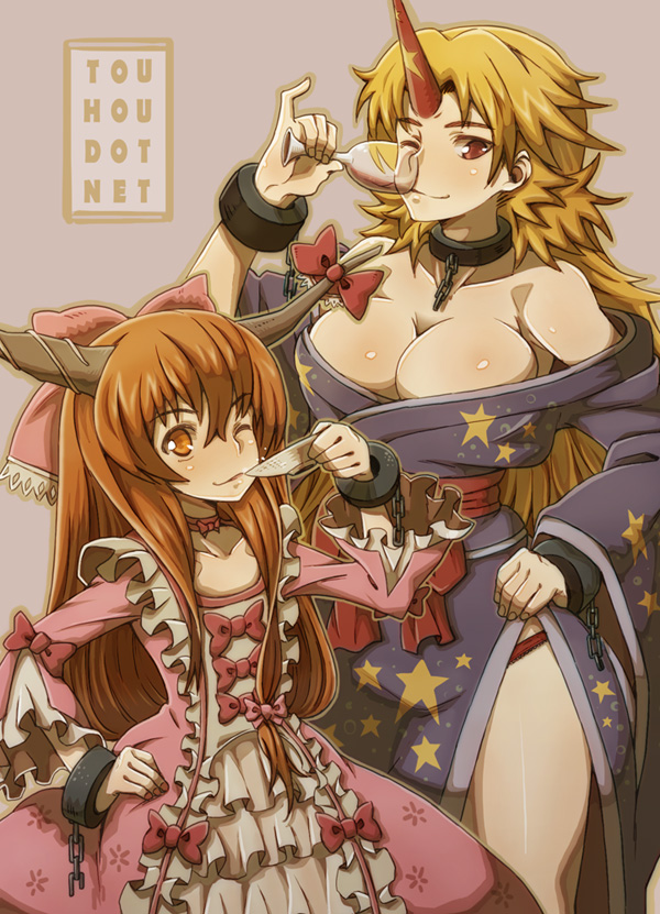 ibuki suika and hoshiguma yuugi (touhou) drawn by vinhnyu