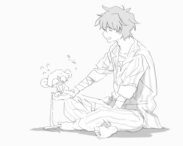 leonardo watch and sonic speed monkey (kekkai sensen) drawn by roku_(tsua-kihuyu)