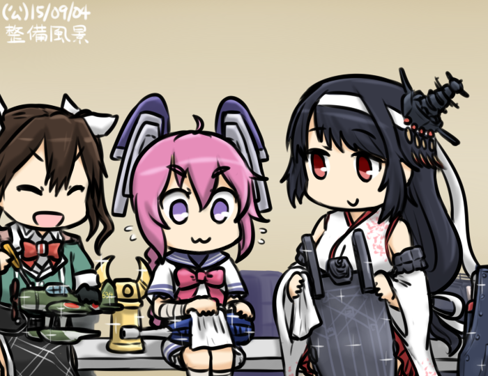fusou, tone, nenohi, tone kai ni, and fusou kai ni (kantai collection and 1 more) drawn by hamu_koutarou