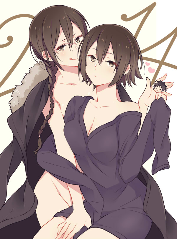 orihara izaya, orihara mairu, and orihara kururi (durarara!!) drawn by clairon