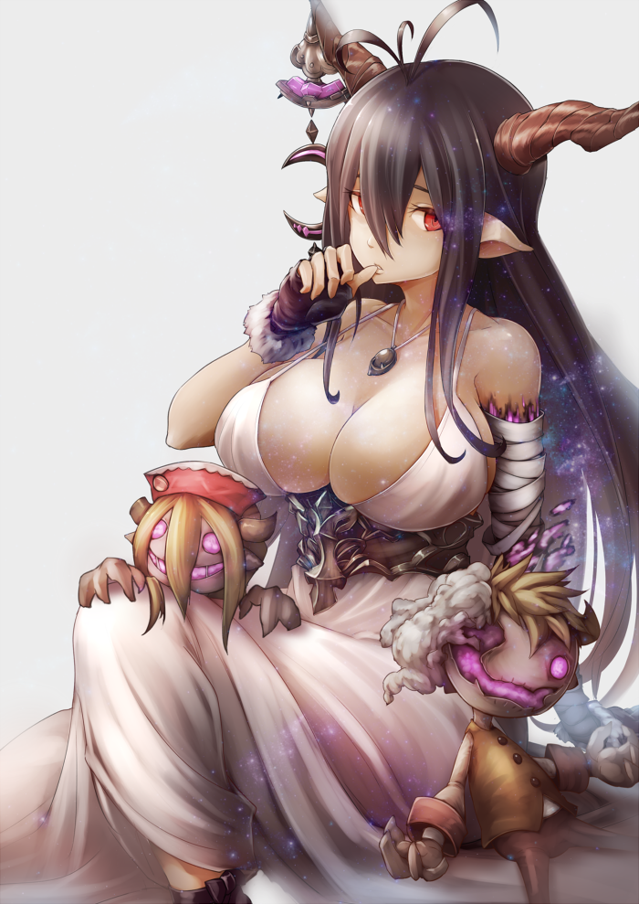 danua, gretel, and hansel (granblue fantasy) drawn by sowel_(sk3)