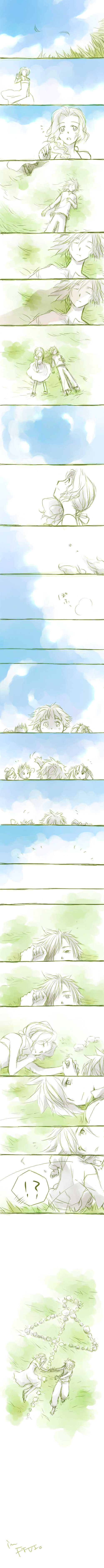 cloud strife and terra branford (final fantasy and 3 more) drawn by coco_natsu