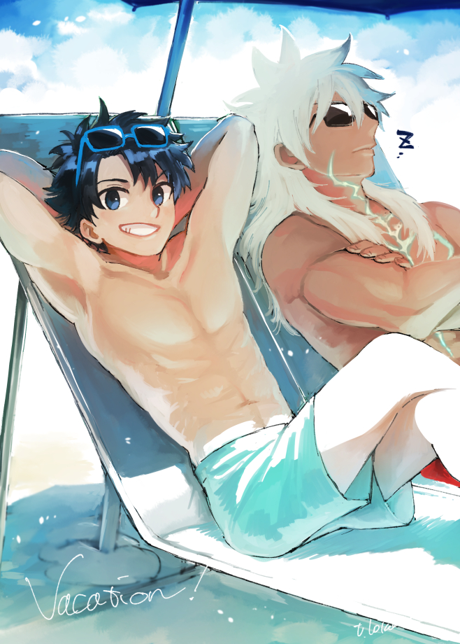fujimaru ritsuka and siegfried (fate and 1 more) drawn by touko_(rinto)