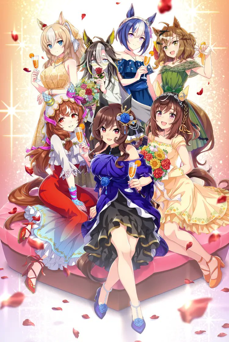 gentildonna, jungle pocket, still in love, dream journey, cesario, and 2 more (umamusume)
